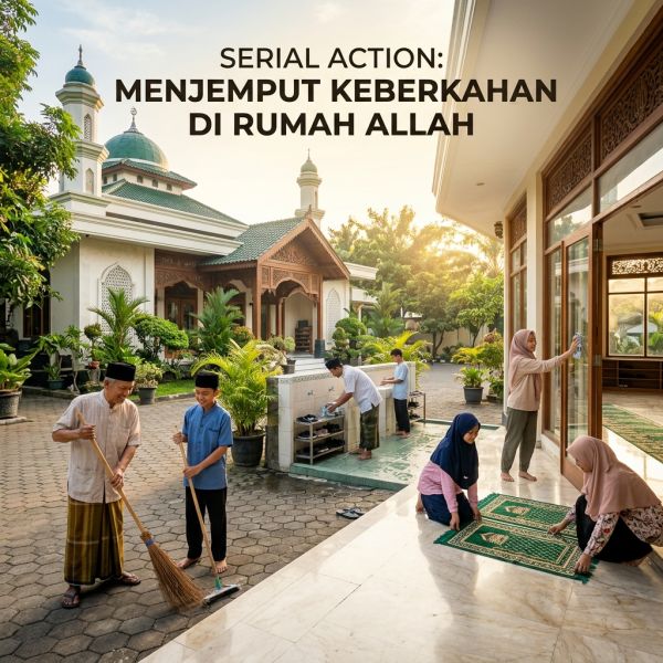 Menjemput Keberkahan dalam Setiap Sudut Catatan Aksi Gotong Royong Berseri di Masjid Kita